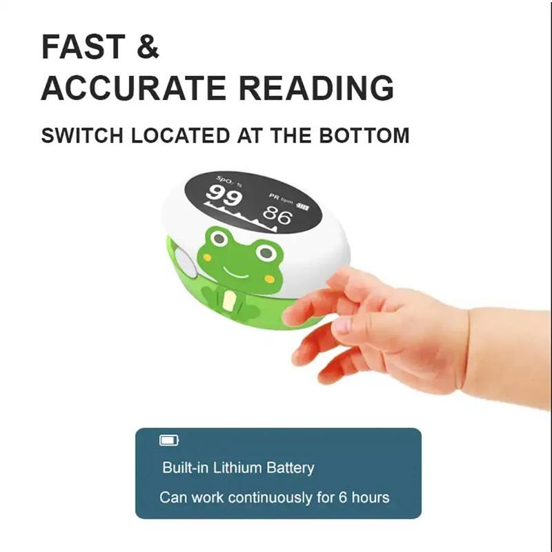 מד פולס אצבע מיני לילדים צפרדע קטנה BM20