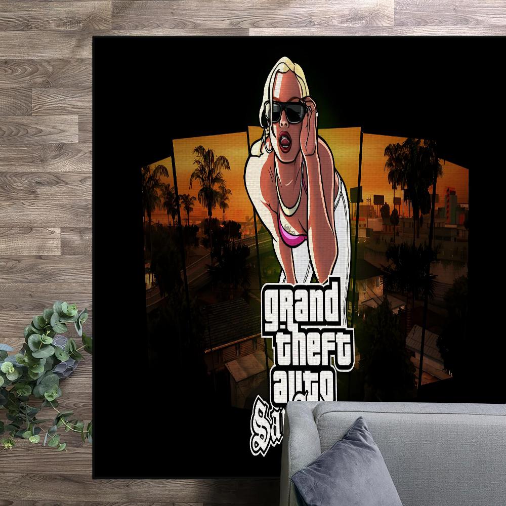 Game G-GTA S-San A-Andreas Carpet Bedside Kitchen Bath Living Home House Bedroom Floor Mat Doormat Large Carpet Rug Decoration