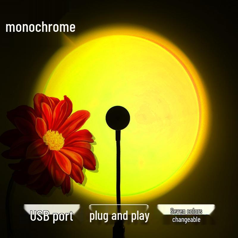 USB Sunset Lamp: Atmosphere & Rainbow Projection Light