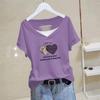 Women's 2024 Summer Pure Cotton Loose-Fit Short-Sleeve Korean T-Shirt