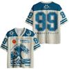 Japanischer Stil Trendig Harajuku 3D-Druck V-Ausschnitt Jersey Erwachsene Mode Lässig Y2k Atmungsaktiv Schnelltrocknend T-Shirt Unisex Oberteile Tee
