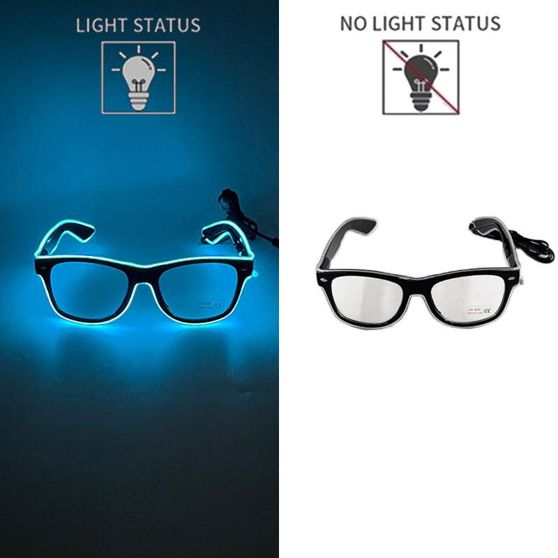Festival Glowing Glasses With Lights Birthday Luminous LED Party Glasses Bar Club Props Fluorescent Neon Glasses Supplies