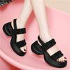 Casual Style Platform Sandals Women's Summer New Rhinestone Muffin Sole Heightening Roman Beach Shoes Women's Sandals Fashion