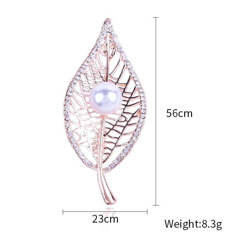 Spille da balia Foglia di Cristallo per Donne Spille Statement con Perle Grandi Accessori da Festa di Alta Qualità Gioielli Foglie Charm Moda Donna