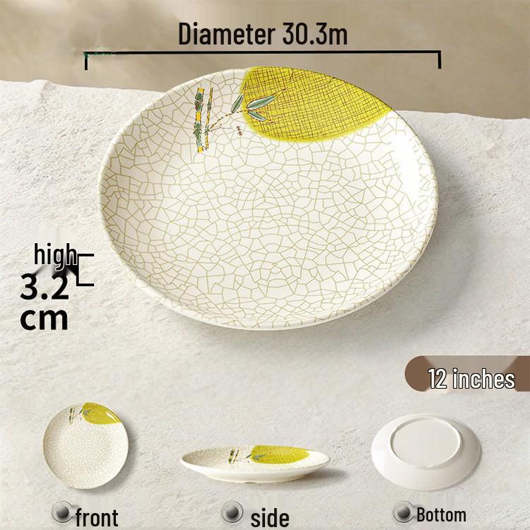 Melamine Rectangular Porcelain-Style Plate for Hot Pot & Side Dishes