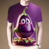 Sommer Kreativ Lustig Cartoon Gemüse Muster 3D Gedruckte Kurzarmshirts T-Shirts Sommer Rundhals Modisch Lässig Herren T-Shirts