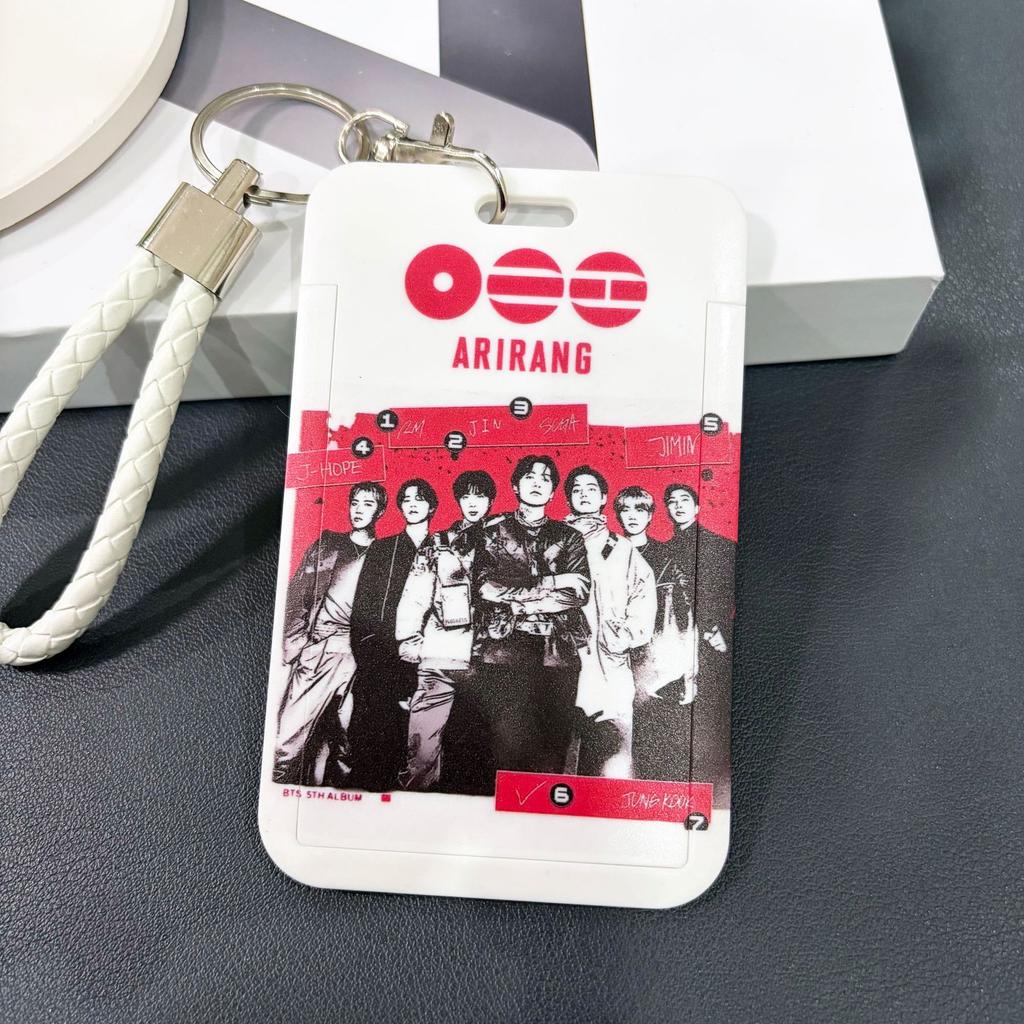 BTS Arirang Weltreise Kartenhalter mit geflochtenem Lanyard, Bangtan Boys Kpop Ausweisetui, ARMY Fans Sammlerstück