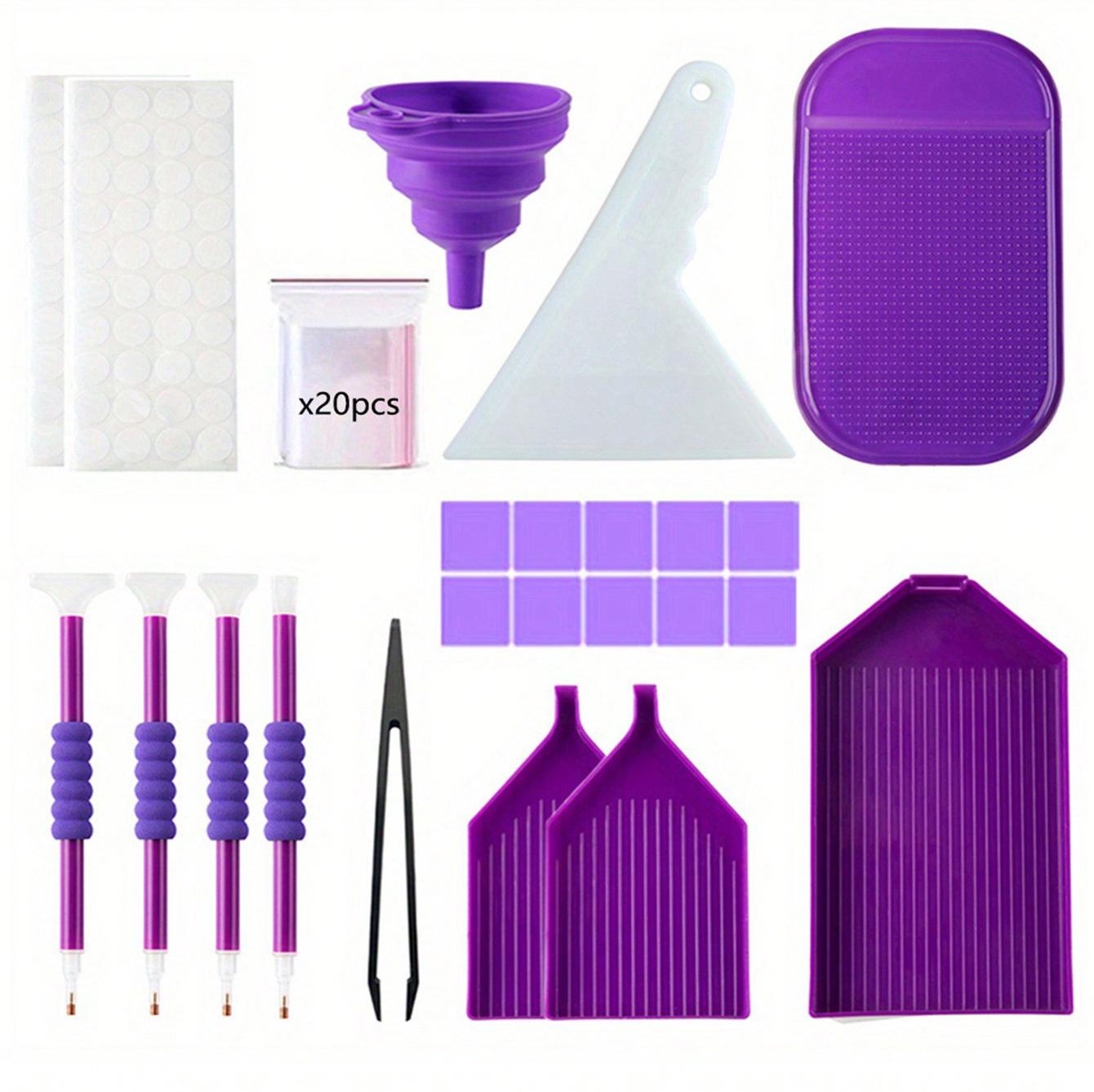 

Набор для самостоятельной алмазной живописи с коробкой для хранения, пинцетом, подносом и т. д.. - Набор для творчества «все в одном»