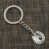 Fashion 30mm Key Ring Metal Key Chain Keychain Jewelry Antique   Plated Vintage Horse Steed Horseshoe 21x19mm Pendant