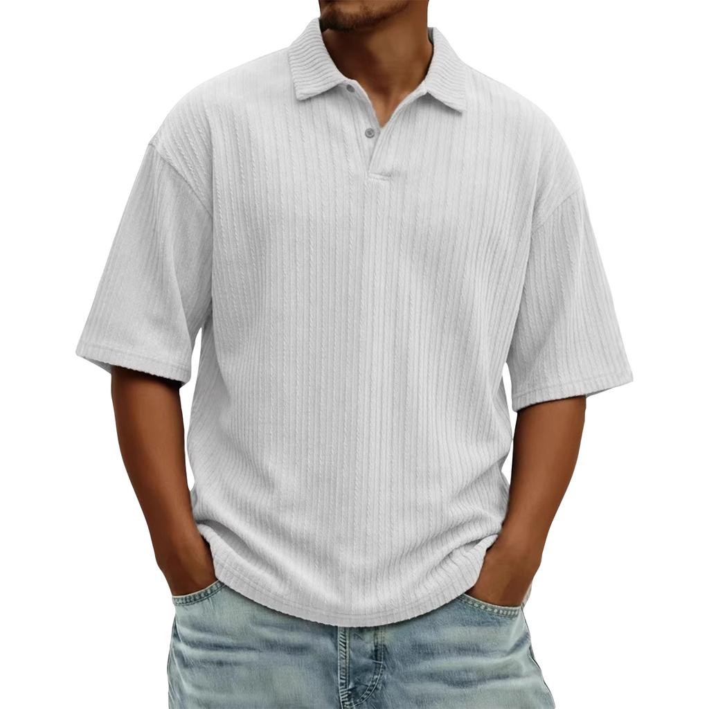 Men's Summer Short Sleeve Lapel Shirt Men's Casual Fashion Shirt