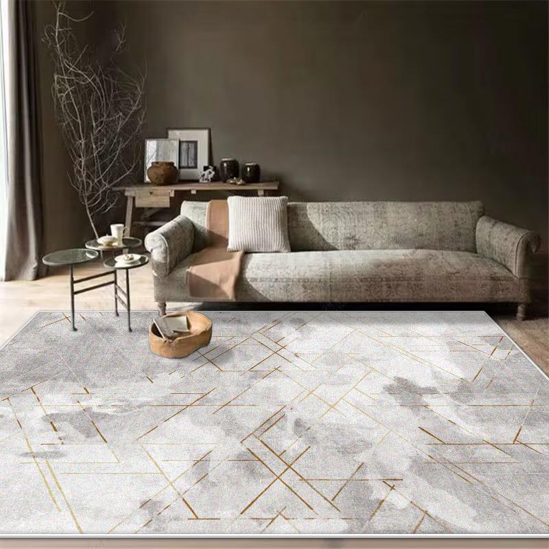 Nordic Style Living Room Carpet Modern Abstract Decoration Home Large Area Non-slip Rugs Bedroom Lounge Easy Clean Floor Mat