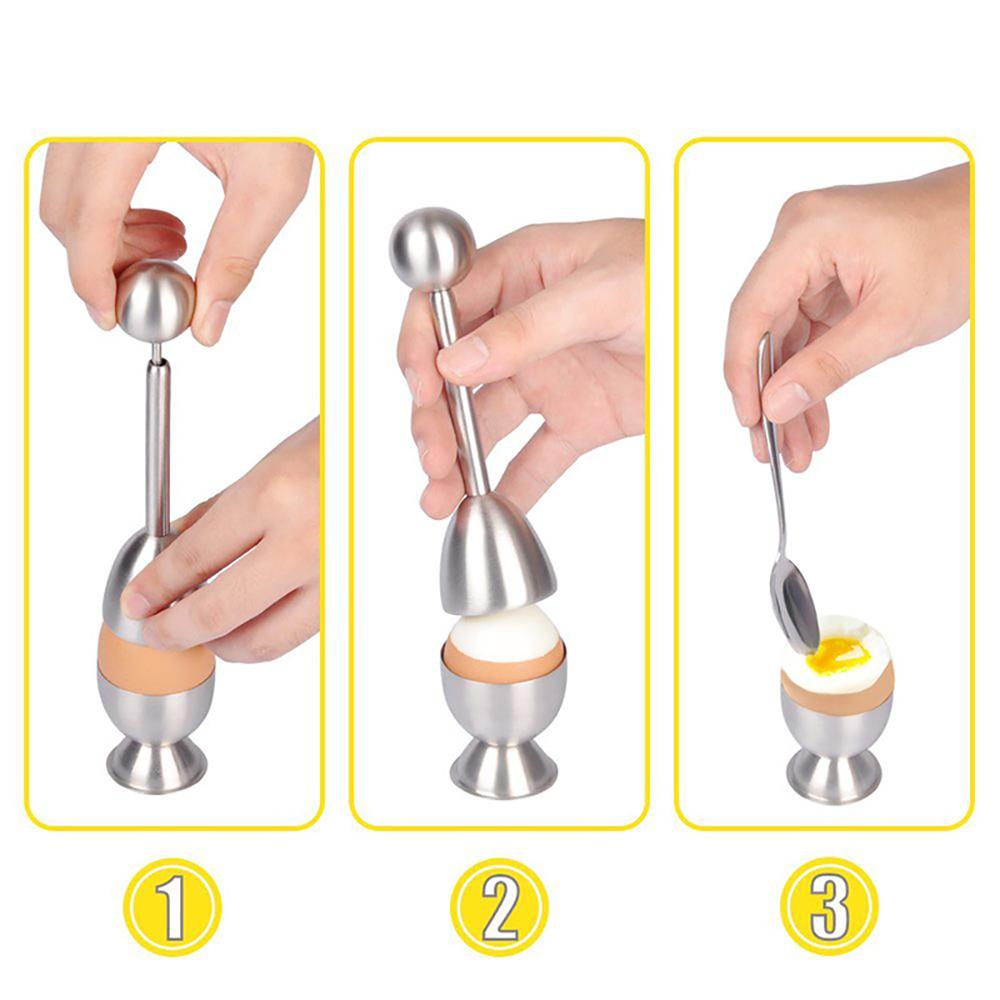 Egg Cracker Topper Egg Shell Opener Egg Cups Egg Cutter Stainless Steel Egg Separator Kitchen Tool