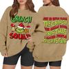 Women's Casual Fashion Long Sleeve Christmas Printed Round Neck Sweatshirt Top