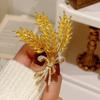 Elegante Spilla Spiga di Grano Dorata - Spilla Bouquet Versatile da Donna per Abiti e Cappotti
