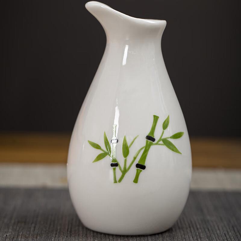 Vintage Green Bamboo Ceramic Baijiu Set