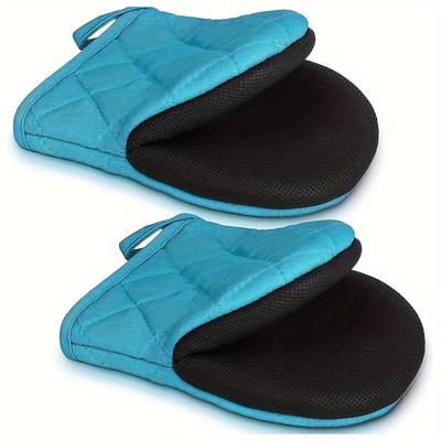 1Pair Multi-Ply Durable Kitchen Oven Mitts for Cooking & Baking - Non-Slip, Heat Resistant Gloves, Food Safe - Perfect for Graduation, Juneteenth