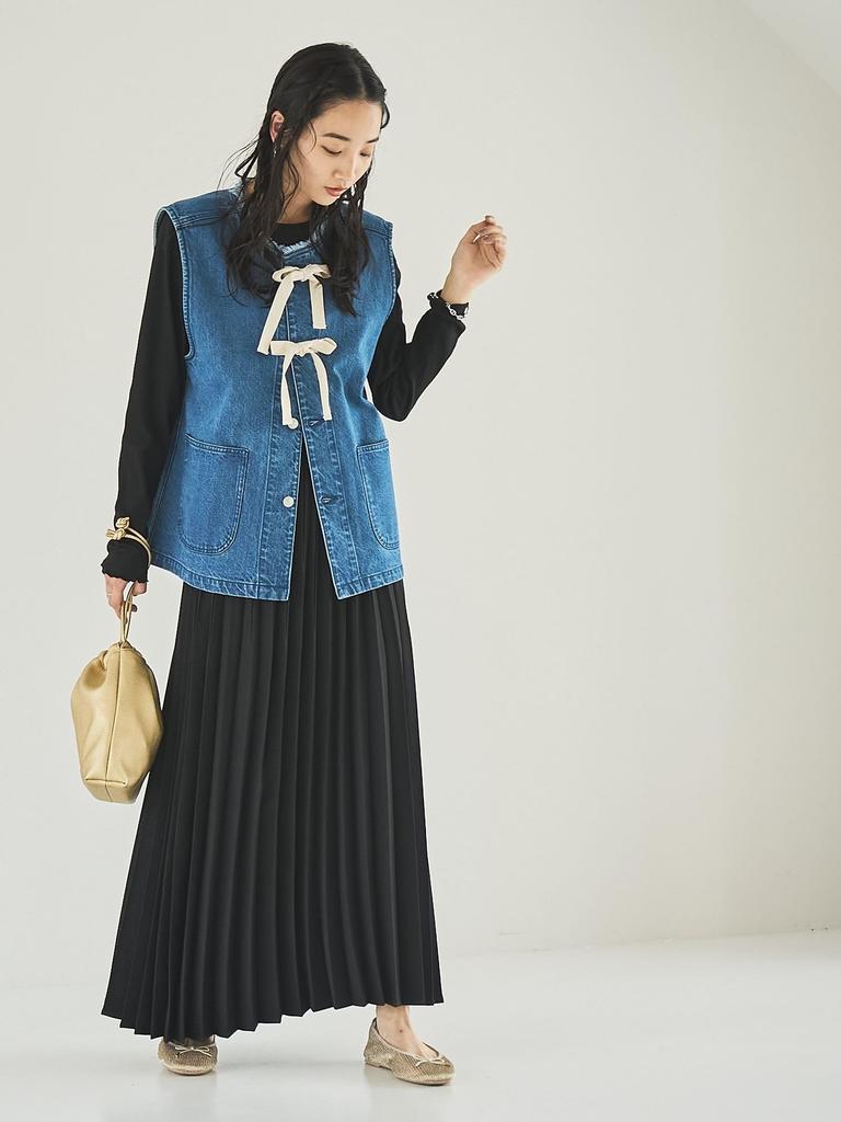 Cohen Denim Ribbon Vest 76606440186 7500 COBALT(75) FREE