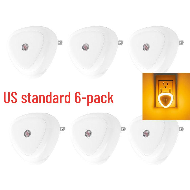 Triangle US Plug Smart LED Night Light - Energy-Saving Induction (1, 2, 4, or 6 Pack)