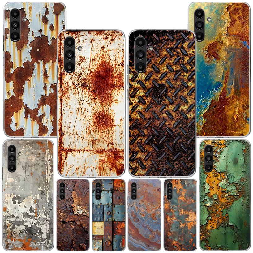Vintage Industrieller Stil Rostiges Muster Handyhülle Für Samsung Galaxy A17 A16 A15 A14 A13 A57 A56 A55 A54 A53 A37 A36 A35 A34 A33