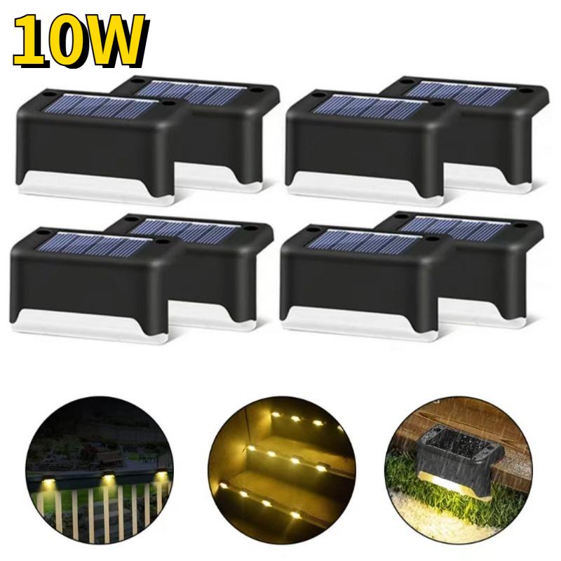 

Водонепроницаемые светодиодные солнечные фонари мощностью 10 Вт для уличных лестниц и заборов. Солнечные палубные фонари. Уличные солнечные ступенчатые фонари. Водонепроницаемые светодиодные солнечные фонари. Black-Colored-3PCS