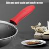 2 Piece Universals Silicone Pot Hot Handle Covers Heat Resistant Kitchen Gadgets Nonslip Handle Sleeve Easy Maintenance