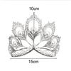 Tiara de Mireasă Perlată Handmade Coroană Mare de Păr Diademă pentru Petrecere/Concurs