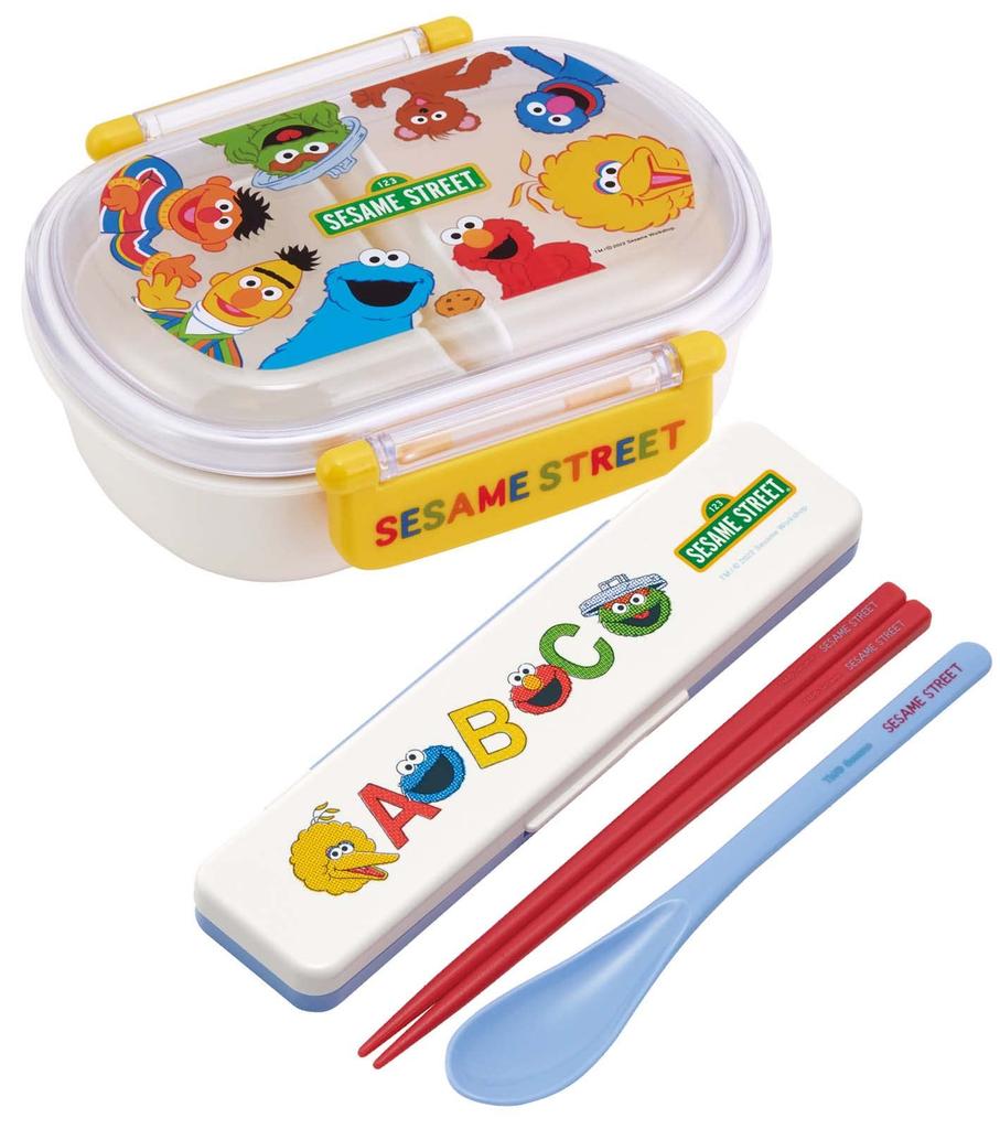 Skater Sesame Street Lunch Box, 360ml, for Children, Made In Japan, QAF2BAAG-A