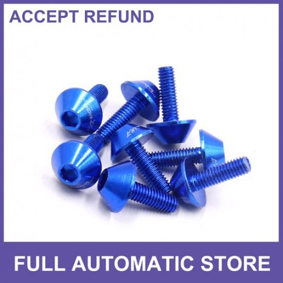 8 шт. M6 x 15 Алюминиевый сплав Мотоциклетные шестигранные болты с головкой под ключ Универсальные