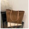 Simple and versatile bag women's large-capacity autumn and winter casual shoulder bag popular commuter tote bag