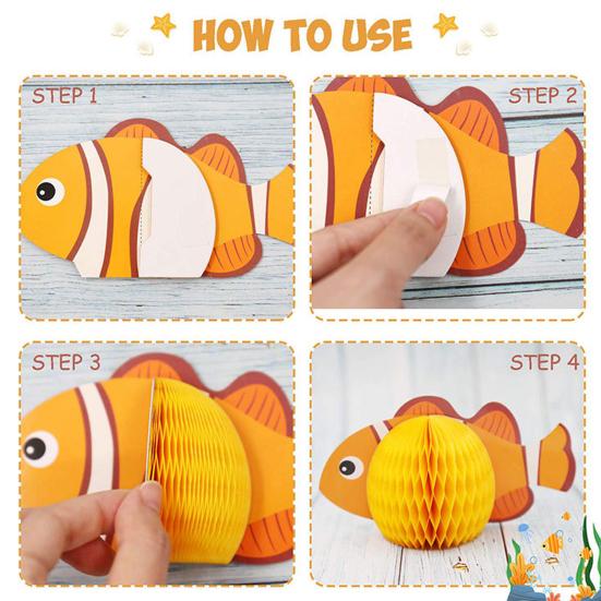 Ocean Sea Animal Honeycomb Centerpiece Under The Sea Party Decorations Fish Crab Turtle Seahorse Ocean Theme Birthday Party Supplies