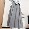 Fustă pentru Femei Casual Talie Înaltă Lungă Largă Îngroșată Elastică Subțire Culoare Solidă Fustă