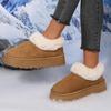 Fluffy Fur Platform Snow Boots Women Fashion Pearls Decor Non Slip Winter Ankle Boots Woman Thicken Plush Warm Cotton Shoes 43
