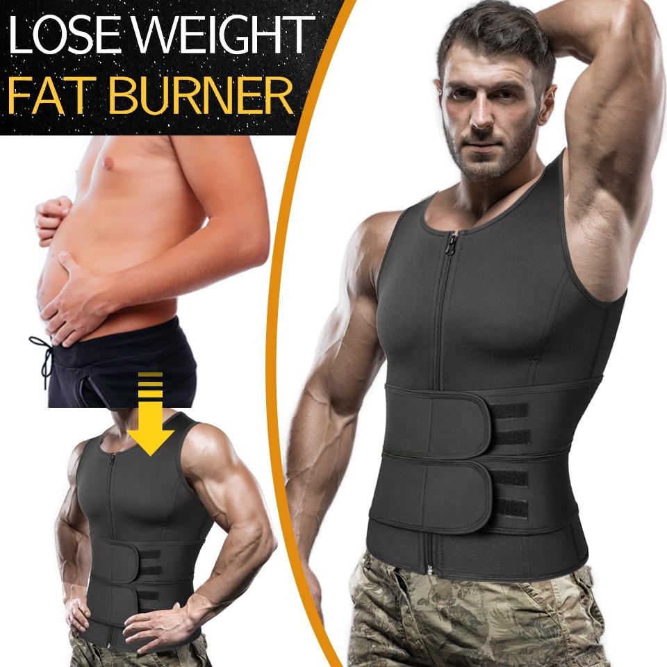 Männer Schwitzweste Saunaanzug Taillentrainer Weste für Gewichtsverlust Abnehmen Body Shaper Workout Tank Tops Shapewear Kompressionshemden