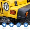 Car Headlight Turn Signal Light Decoration Wheel Brow Lampshade Cover Stickers For Jeep Wrangler TJ 1997-2006 Exterior Accessories  