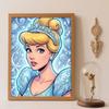 Diamond Art Painting Kit – Cinderella Sparkling Craft, Home Wall Decor, Handmade Gift