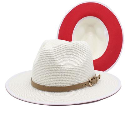 Spring And Summer Men'S Top Hat Panama Straw Hat Shade Sunscreen Beach Hat Female Summer Jue