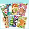 Xh053 DIY Weihnachten Santa Schneemann Puzzle Aufkleber für Kinder mit farbenfrohen Designs
