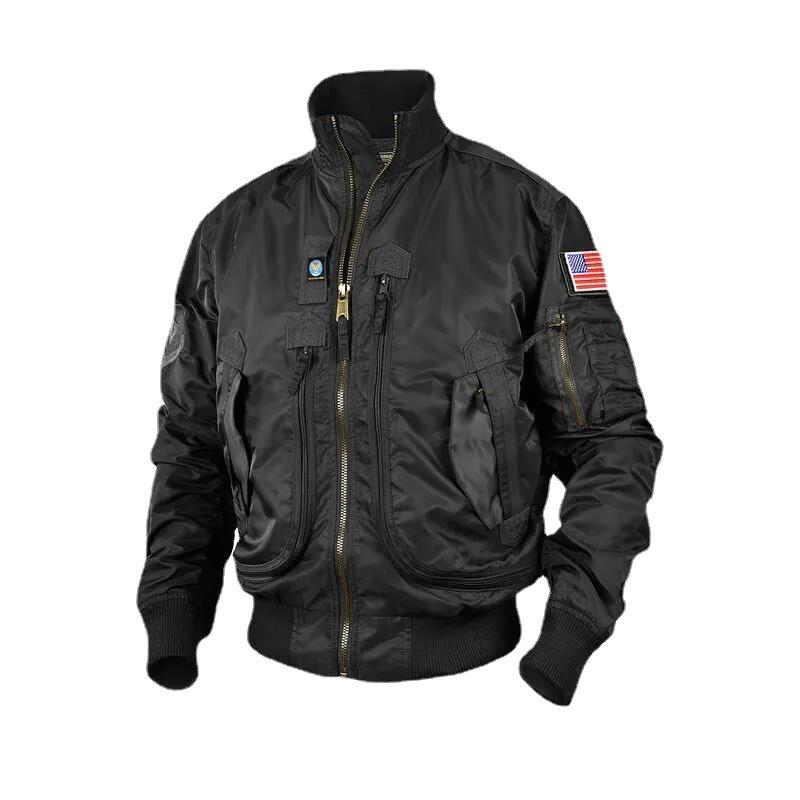 Giacca da Aviatore Uomo, Uniforme da Baseball dell'Aeronautica Militare Abbigliamento Autunnale da Uomo Casual Tendenza Giovani Uomo Giacca Militare con Colletto Alto Autunno e Inverno