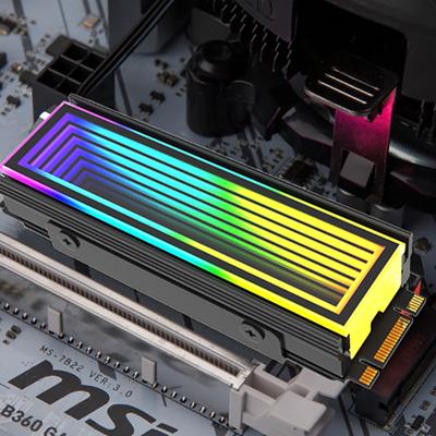5V Argb Senkron Pc 2280 Ssd M2 Radyatör Pc Rgb M.2 Nvme Radyatör Yüksek Verimli Radyatör Sonsuz Uçurum Etkisi Oyun Eğlence