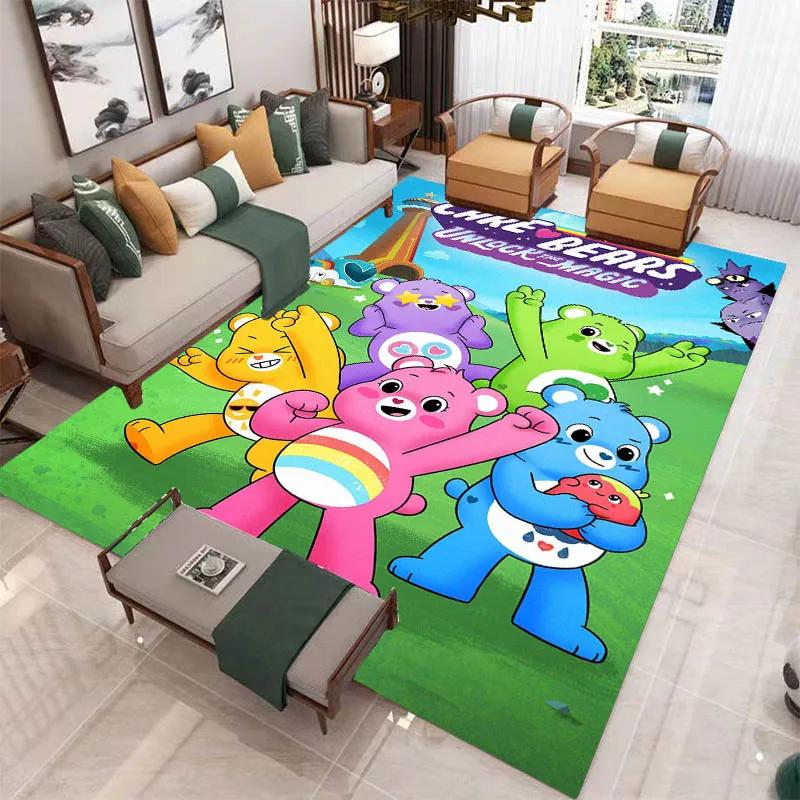 MINISO Cute C-Care Bears Printed Carpet Kitchen Mats Non -slip Carpet Outdoor Carpets Area Rug Bedroom Decor Birthday Gift