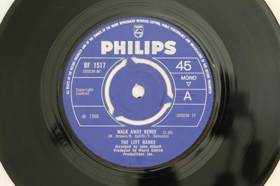 7-Zoll Schallplatte LEFT BANKE - Walk Away Renee BF1517 Philips 1966 UK Rock Gebraucht