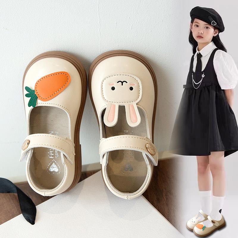 Mädchen Lederschuhe Frühling und Herbst neue Cartoon Prinzessin Schuhe rutschfest Baby Mädchen Schuhe Klettverschluss kleines Mädchen Klassenkamerad