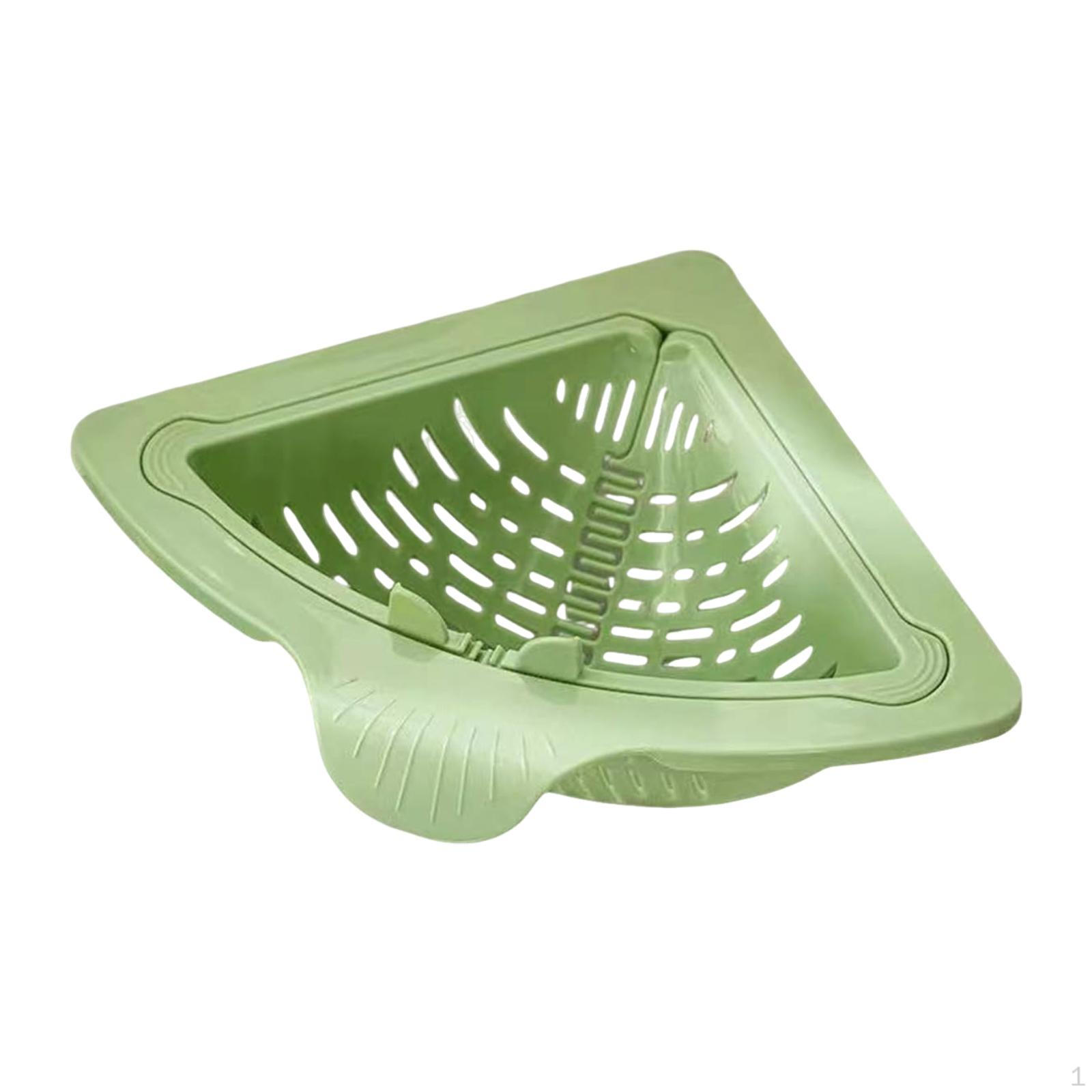 

Угловая корзина-сетка для кухонной раковины для пищевых отходов, универсальная, простая в установке и чистке зелёный