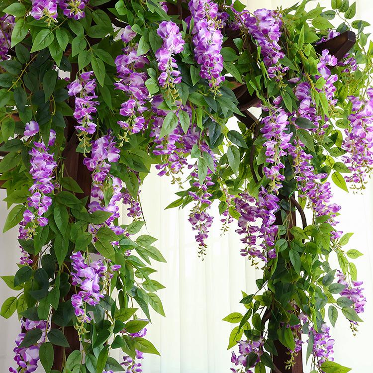 Wisteria Artificial Vine Hanging Flower Decoration for Ceilings and Pipe Covers