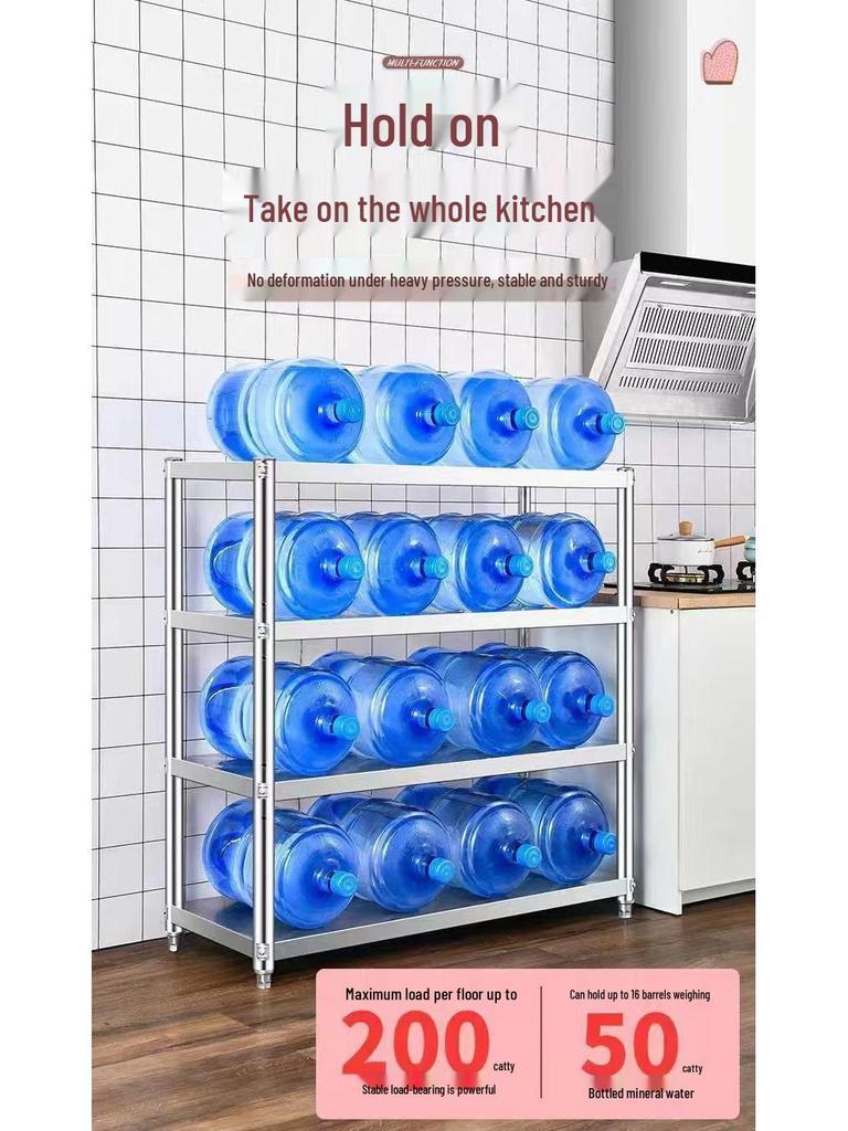 Stainless Steel Multi-Layer Kitchen Storage Rack for Microwave and Oven