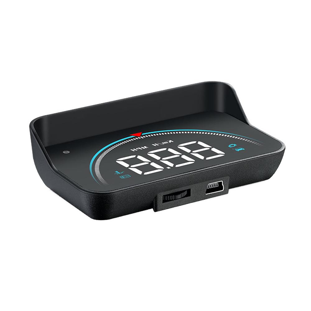 

Автомобильный HUD, цифровой проекционный дисплей, интеллектуальное предупреждение о скорости, OBD 2, проектор спидометра чёрный