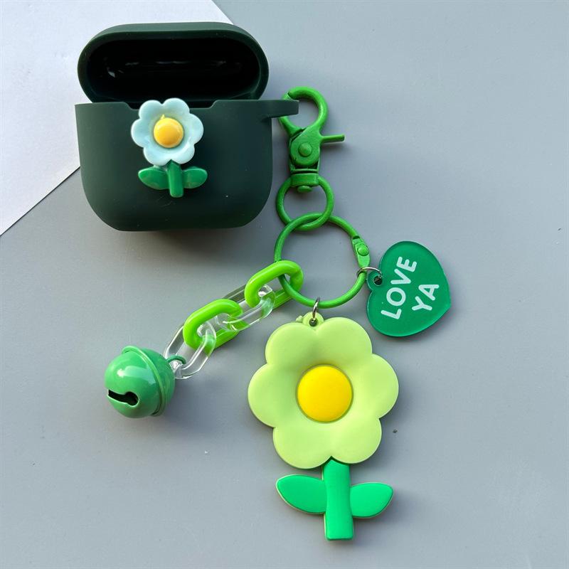 Suitable for AirPods pro1 wireless bluetooth headset case apple 1 flower cartoon 1/1 silicone soft case