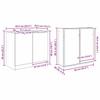Bathroom Cabinet Set 2 Pieces Black Oak Effect Wood Based Material