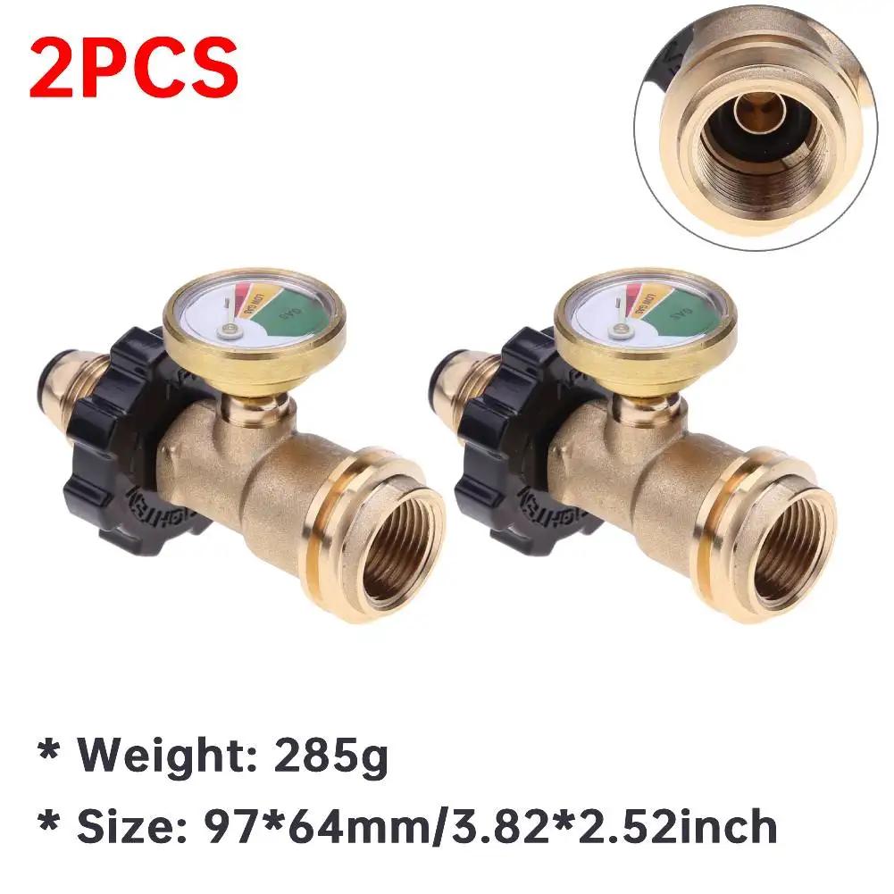 1-5PCS Propane Tank Gauge Level Indicator Leak Detector Gas Pressure Meter Universal for RV Camper Cylinder BBQ Gas Grill Heater