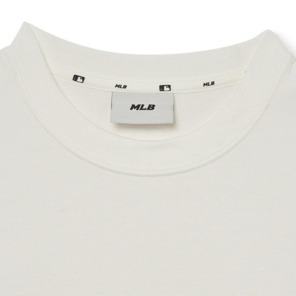 MLB Solid Color Pullover Crew Neck Short Sleeve T-Shirt Women Tops White 3AMTB0531-07IVS